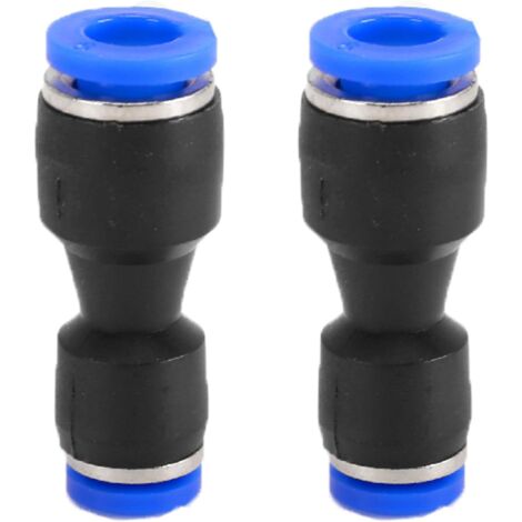 Connecteur pneumatique 2PCS coude/droit/type Y/T-Type/Réducteur de tube d'air pour la connexion rapide tuyauterie d'air, outils pneumatiques (réduction du raccord 10 mm à 8 mm) - Reducing Fitting 6mm