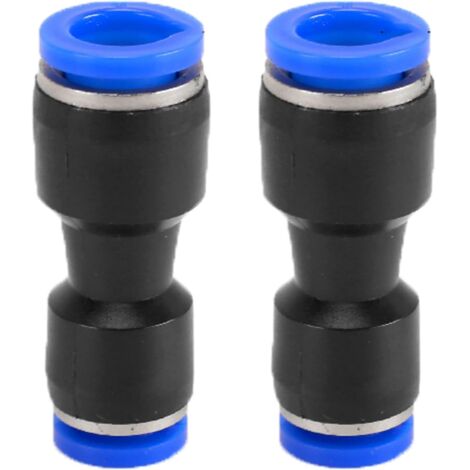 Connecteur pneumatique 2PCS coude/droit/type Y/T-Type/Réducteur de tube d'air pour la connexion rapide tuyauterie d'air, outils pneumatiques (réduction du raccord 10 mm à 8 mm) - Reducing Fitting 8mm