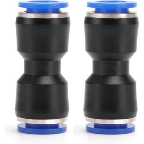 Connecteur pneumatique 2PCS coude/droit/type Y/T-Type/Réducteur de tube d'air pour la connexion rapide tuyauterie d'air, outils pneumatiques (réduction du raccord 10 mm à 8 mm) - Straight Fitting 10mm