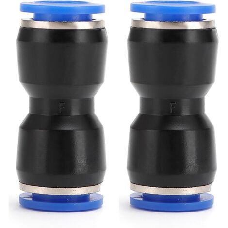 Connecteur pneumatique 2PCS coude/droit/type Y/T-Type/Réducteur de tube d'air pour la connexion rapide tuyauterie d'air, outils pneumatiques (réduction du raccord 10 mm à 8 mm) - Straight Fitting 12mm