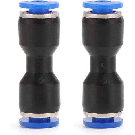 Connecteur pneumatique 2PCS coude/droit/type Y/T-Type/Réducteur de tube d'air pour la connexion rapide tuyauterie d'air, outils pneumatiques (réduction du raccord 10 mm à 8 mm) - Straight Fitting 4mm
