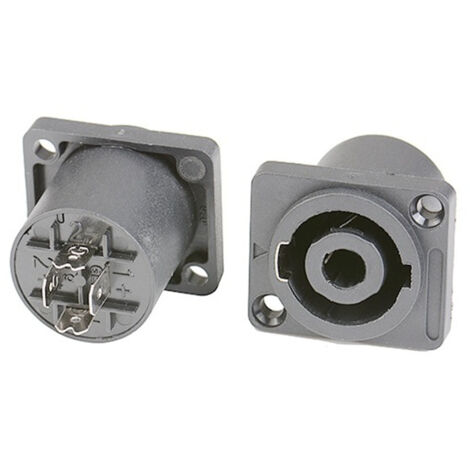 Connecteur pour câble d'enceinte à 4 conducteurs, prise professionnelle pour enceinte à 4 conducteurs, connecteur femelle, connecteur XLR pour amplificateur, fiche ohmmètre