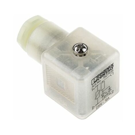 Connecteur pour électrovanne, Femelle, 3P, Montage sur câble 10A, 240 V, série SACC, PG9, IP65 ( Prix pour 1 )