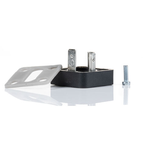 Connecteur pour électrovanne, Mâle, 3P+E, Traversant 10A, 250 V c.a. ( Prix pour Paquet de 5 )