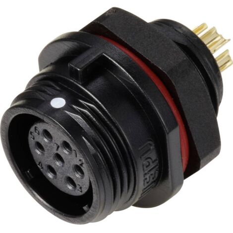 Connecteur pour montage en facade embase femelle 7 pôles 5 A 125 V/AC IP68 Weipu SP1312 / S 7 D28176