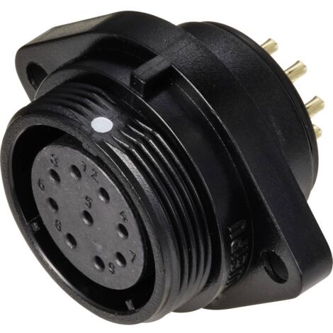 Connecteur pour montage en facade embase femelle 9 pôles 5 A 500 V/AC IP68 Weipu SP2113 / S 9 D20387