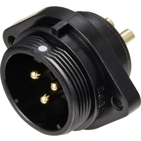 Connecteur pour montage en facade embase mâle 3 pôles 30 A 500 V/AC IP68 Weipu SP2113 / P 3 D20916