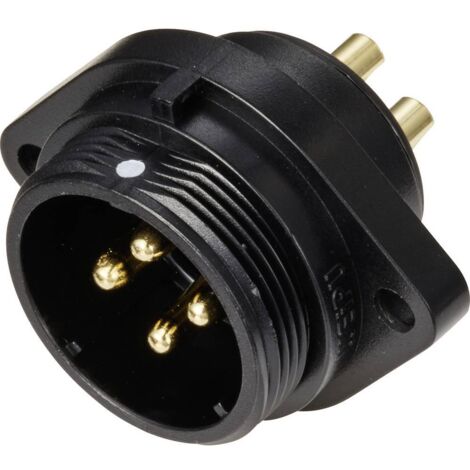Connecteur pour montage en facade embase mâle 4 pôles 30 A 500 V/AC IP68 Weipu SP2113 / P 4 D20986
