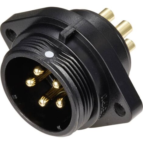 Connecteur pour montage en facade embase mâle 5 pôles 30 A 500 V/AC IP68 Weipu SP2113 / P 5 D20903