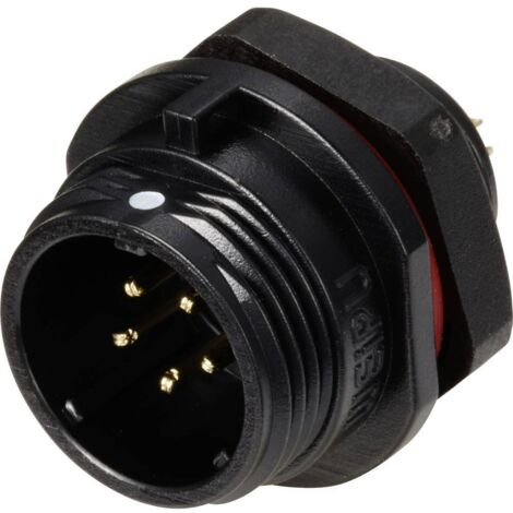 Connecteur pour montage en facade embase mâle 5 pôles 5 A 180 V/AC IP68 Weipu SP1312 / P 5 D28941