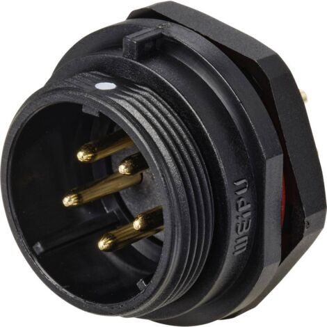 Connecteur pour montage en facade embase mâle 5C pôles 15 A 500 V/AC IP68 Weipu SP2112 / P 5C D26212