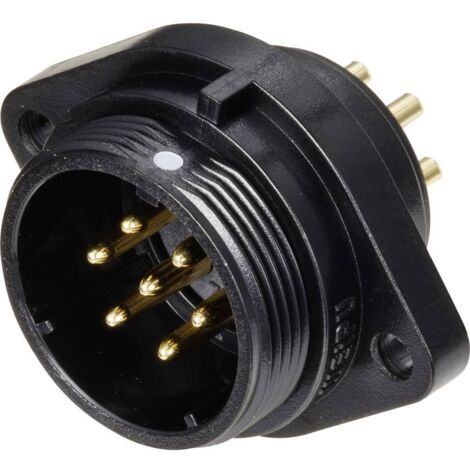 Connecteur pour montage en facade embase mâle 7 pôles 15 A 500 V/AC IP68 Weipu SP2113 / P 7 D20545
