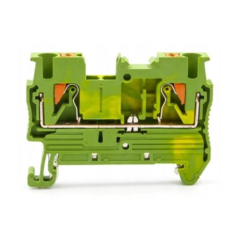 Connecteur pour rail DIN ZUG PT 4-PE jaune-vert