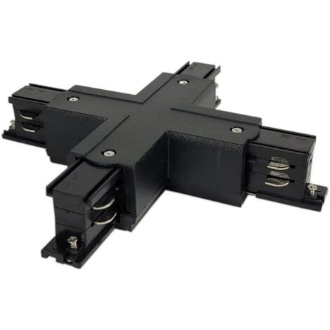 Connecteur pour rails d'éclairage 3F CROSS BLACK