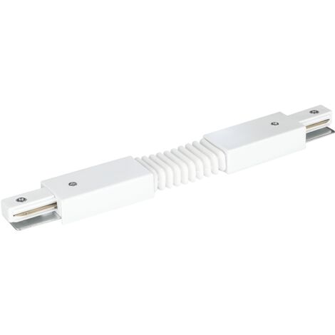 Connecteur pour rails d'éclairage FLEXIBLE BLANC MONOPHASÉ