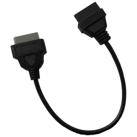 Connecteur pour scanner de diagnostic automobile 14 broches vers 16 broches OBD1 OBD2, câble noir