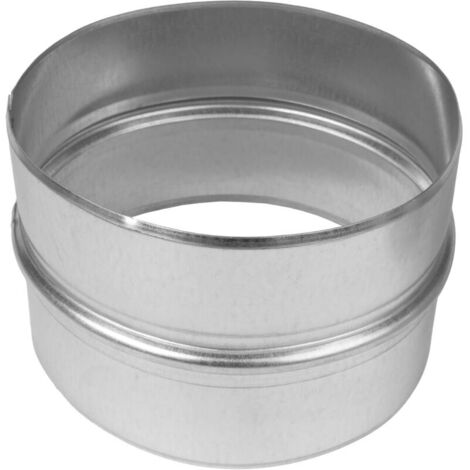 Connecteur pour tuyau de ventilation 150 mm – En acier galvanisé rond pour tuyau d'aération, climatisation, adaptateur de tuyau d'évacuation d'air – Raccord intérieur, extérieur, tuyau à