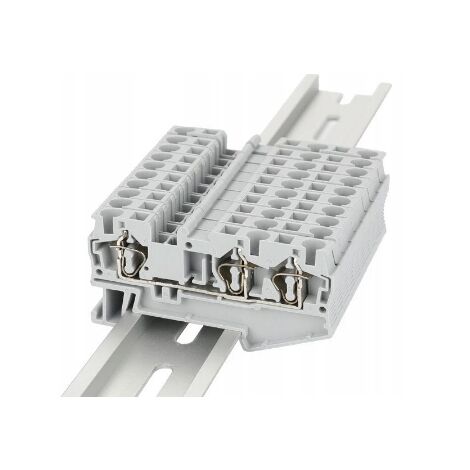 Connecteur rail DIN gris ZUG ST 4 TWIN