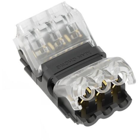 Connecteur rapide droit pour 3 fils - 0.340.54 mm² - 300V /