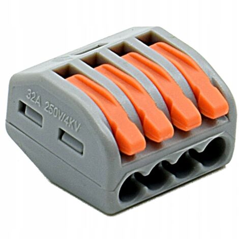 Connecteur rapide pour câble, connecteur électrique cubique 4x 0,08-4mm2 1 pc.