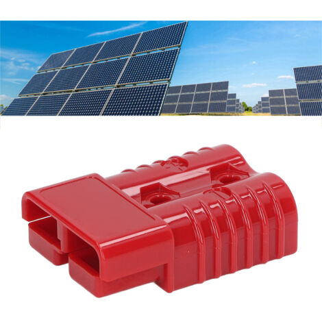 Connecteur Rapide SH175 175A 600V pour Panneaux Solaires, 4x4 et Refrigérateurs - ABS Rouge avec Poussoir et 2 Accessoires