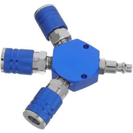 Connecteur Rapide Voies Aluminium Npt Répartiteur Métallique pour Compresseur Accessoires Tuyaux Pneumatiques Haute Résistance Pression -