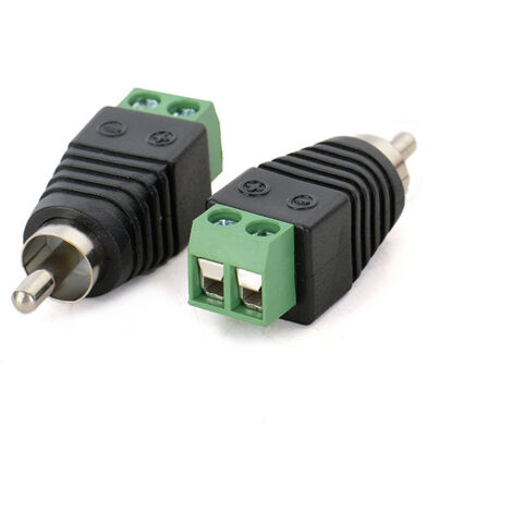 Connecteur RCA mâle sans soudure pour tête vidéo AV, borne RCA mâle verte, connecteur accessoire de monitoring AV
