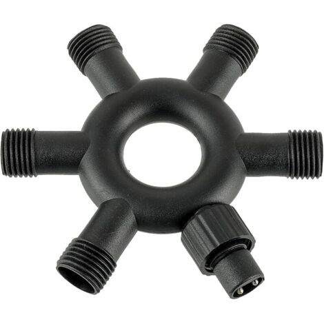 Connecteur répartiteur pour guirlande lumineuse, connecteur répartiteur de câble 6 voies pour guirlandes lumineuses de Noël, stalactites, grille et globes lumineux étanches à deux broches
