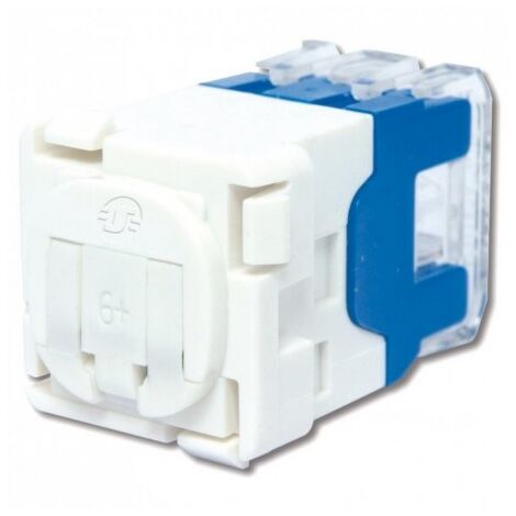Connecteur reseau RJ45 CAT6 UTP sans obturateur blanc (à l'unité) pour cable reseau SCHNEIDER VDIB17756UWE