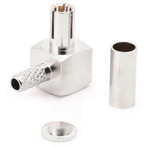 Connecteur RF mâle TS9 coudé à 90°, adaptateur coaxial à sertir pour RG174