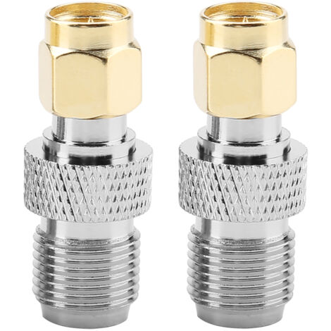 Connecteur RF SMA Mâle à F Femelle, Adaptateur Coaxial Droit 2 Pièces