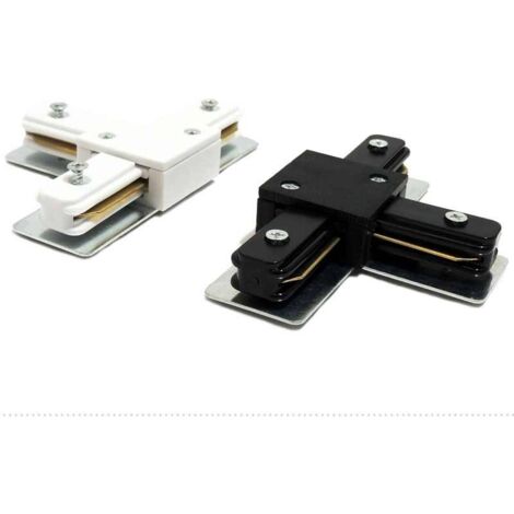 Connecteur rigide en "T" rail monophasé - Blanc