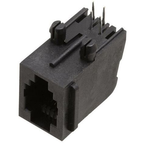 Connecteur RJ10 encitech RJJU-44-143-E7V-011 3257-0011-03 RJ10 embase femelle horizontale noir 1 pc(s) C045351