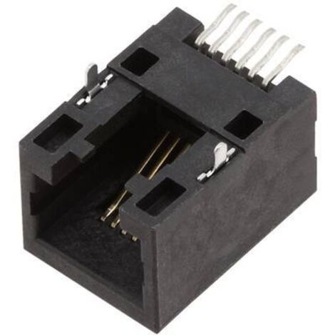 Connecteur RJ12 encitech RJJU-66-141-E3H-004 3253-0008-02 RJ12 embase femelle horizontale noir 1 pc(s) C045251