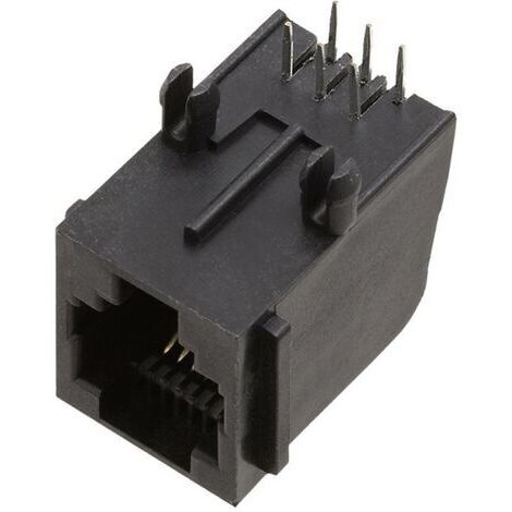 Connecteur RJ12 encitech RJJU-66-147-E7V-010 3257-0010-05 RJ12 embase femelle horizontale noir 1 pc(s) C045221