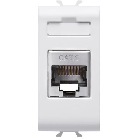 CONNECTEUR RJ45 1M CAT. 6 FTP BLANC SAT. GEWISS GW15424