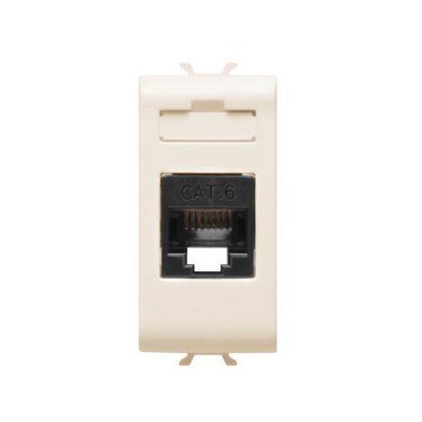 CONNECTEUR RJ45 1M CAT. 6 UTP IVOIRE GEWISS GW11423