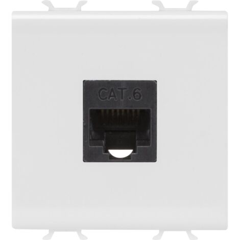 CONNECTEUR RJ45 2M CAT.6 UTP BLANC SAT. GEWISS GW15435