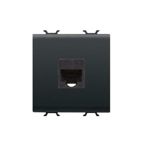 CONNECTEUR RJ45 2M CAT.6 UTP NOIR GEWISS GW12435