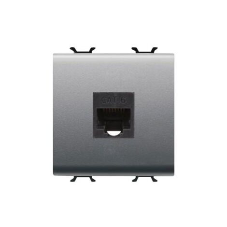 CONNECTEUR RJ45 2M CAT.6 UTP TITANE GEWISS GW14435
