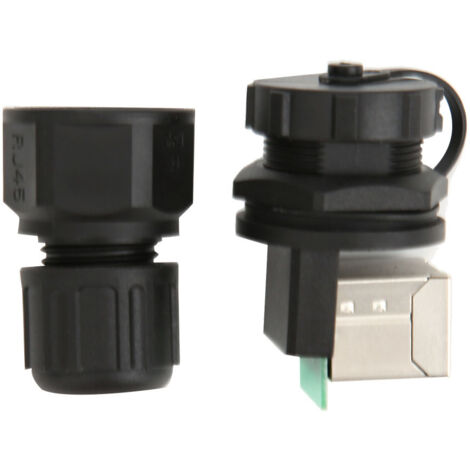 Connecteur RJ45 à 90° (8 broches) pour pont réseau, étanche IP67, idéal pour les environnements difficiles