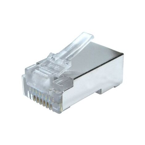 Connecteur RJ45 cat 5e RS PRO Mâle, Blindé, ports Droit ( Prix pour Paquet de 100 )