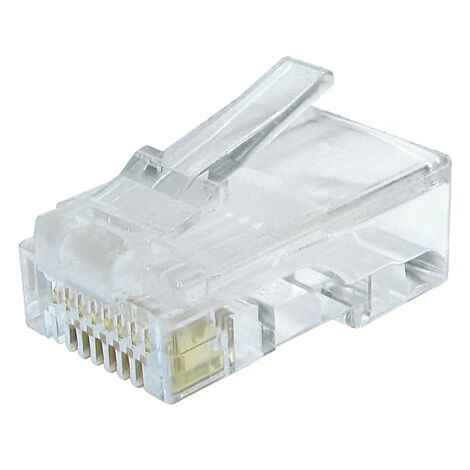Connecteur RJ45 cat 5e RS PRO Mâle, Non blindé, ports Droit ( Prix pour Paquet de 100 )