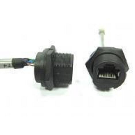 Connecteur RJ45 cat 6 RS PRO Femelle vers Mâle Montage panneau, ports Droit ( Prix pour 1 )