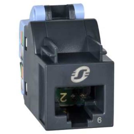 Connecteur RJ45 CAT6 UTP non blinde pour equiper prise reseau Actassi S-One