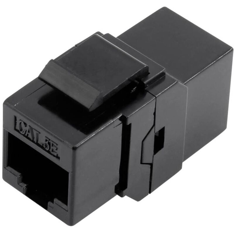 Tru Components - RJ45 femelle double 1425900 RJ45 Cat5e Adaptateur/prolongateur droit noir 1 pc(s)