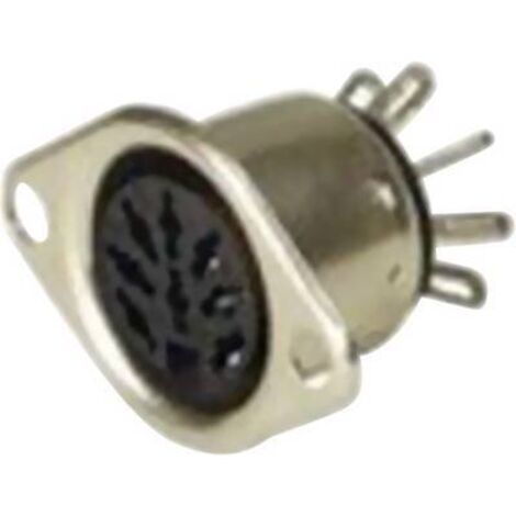 Connecteur rond DIN embase femelle, contacts droits Hirschmann MAB 7 S 930 343-200-1 Nombre de pôles: 7 argent 1 pc(s) D26941