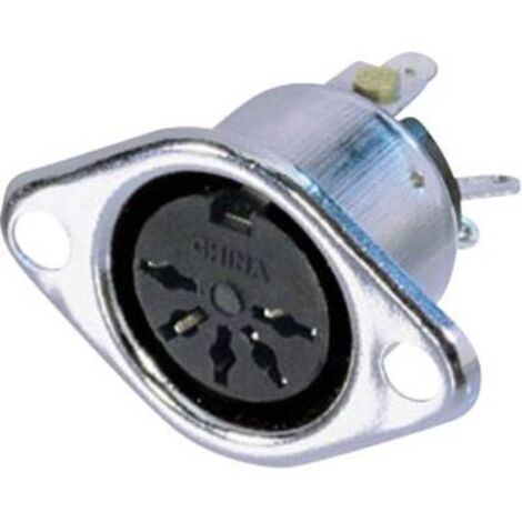 Connecteur rond DIN embase femelle, contacts droits Rean AV NYS325 Nombre de pôles: 5 argent 1 pc(s) D24652