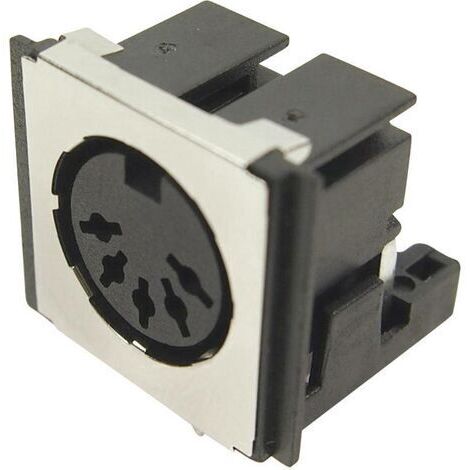 Connecteur rond DIN embase femelle horizontale Cliff FM6725 Nombre de pôles: 5 noir 1 pc(s) W90888