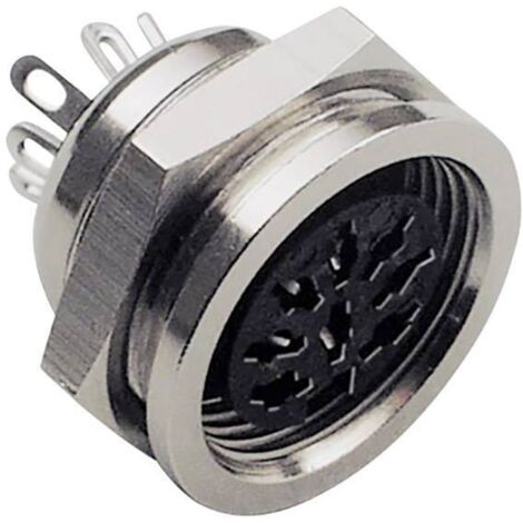 Connecteur rond DIN embase femelle TRU COMPONENTS TC-2504030 Nombre de pôles: 8 argent 1 pc(s) S077591